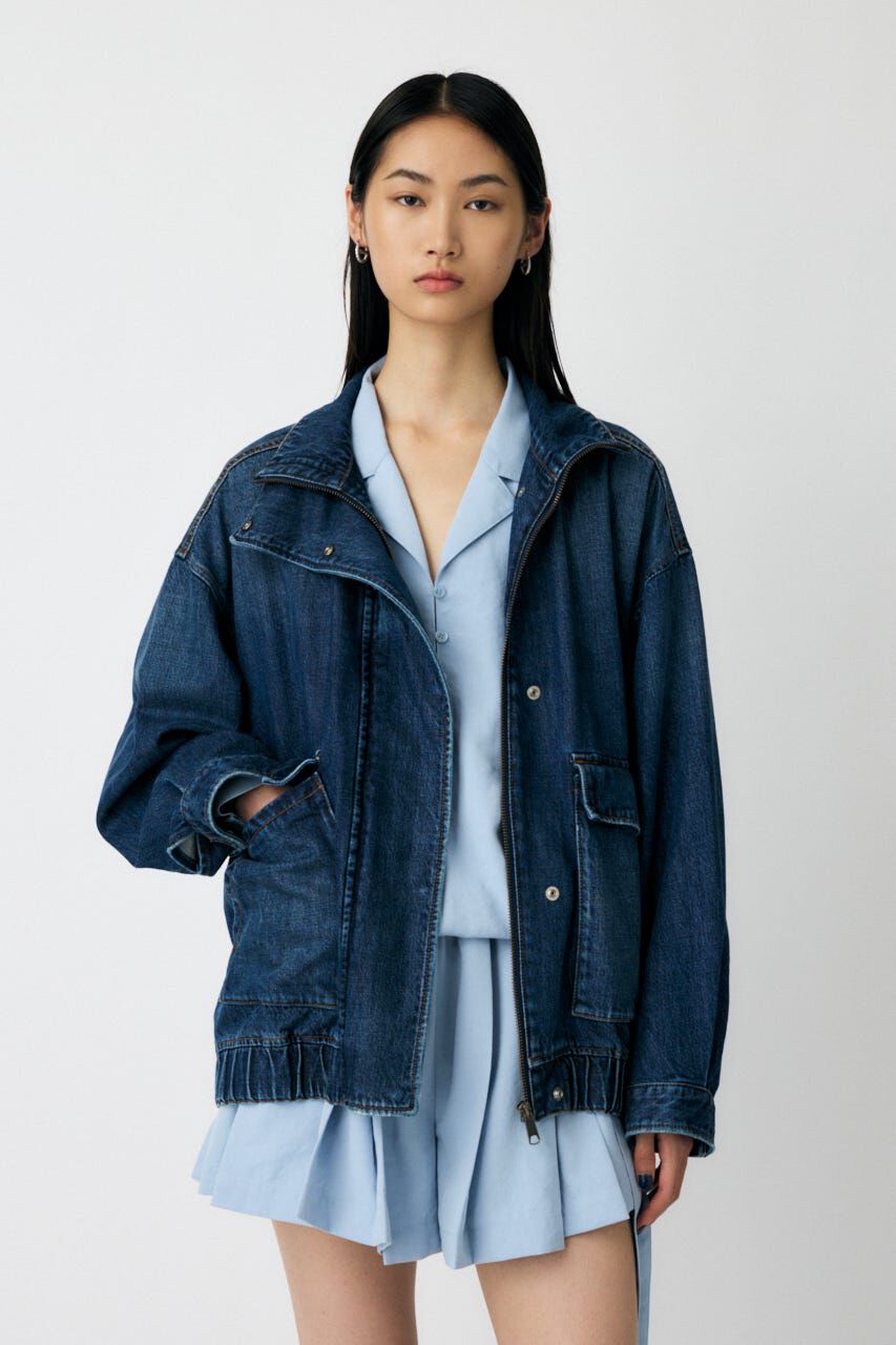 MOUSSY「TENCEL(TM)  DENIM OVER ブルゾン」|デニムジャケット|