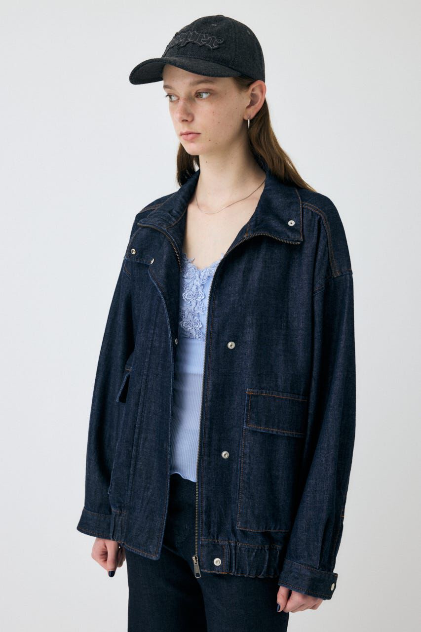 MOUSSY「TENCEL(TM)  DENIM OVER ブルゾン」|デニムジャケット|