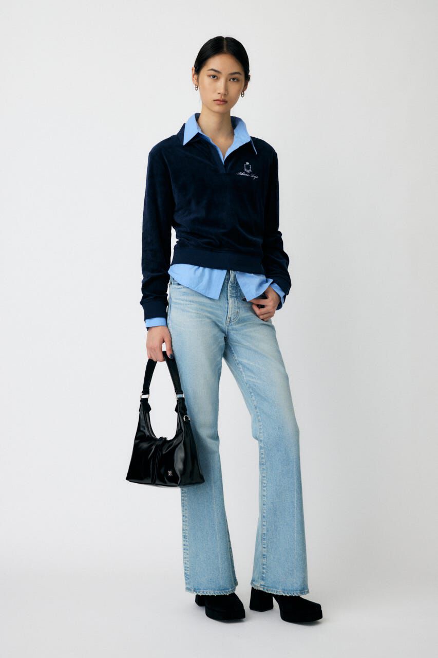 MOUSSY「VELOUR POLO ロングスリーブＴシャツ」|Tシャツ・カットソー|