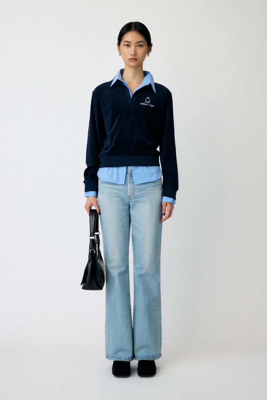 MOUSSY「VELOUR POLO ロングスリーブＴシャツ」|Tシャツ・カットソー|