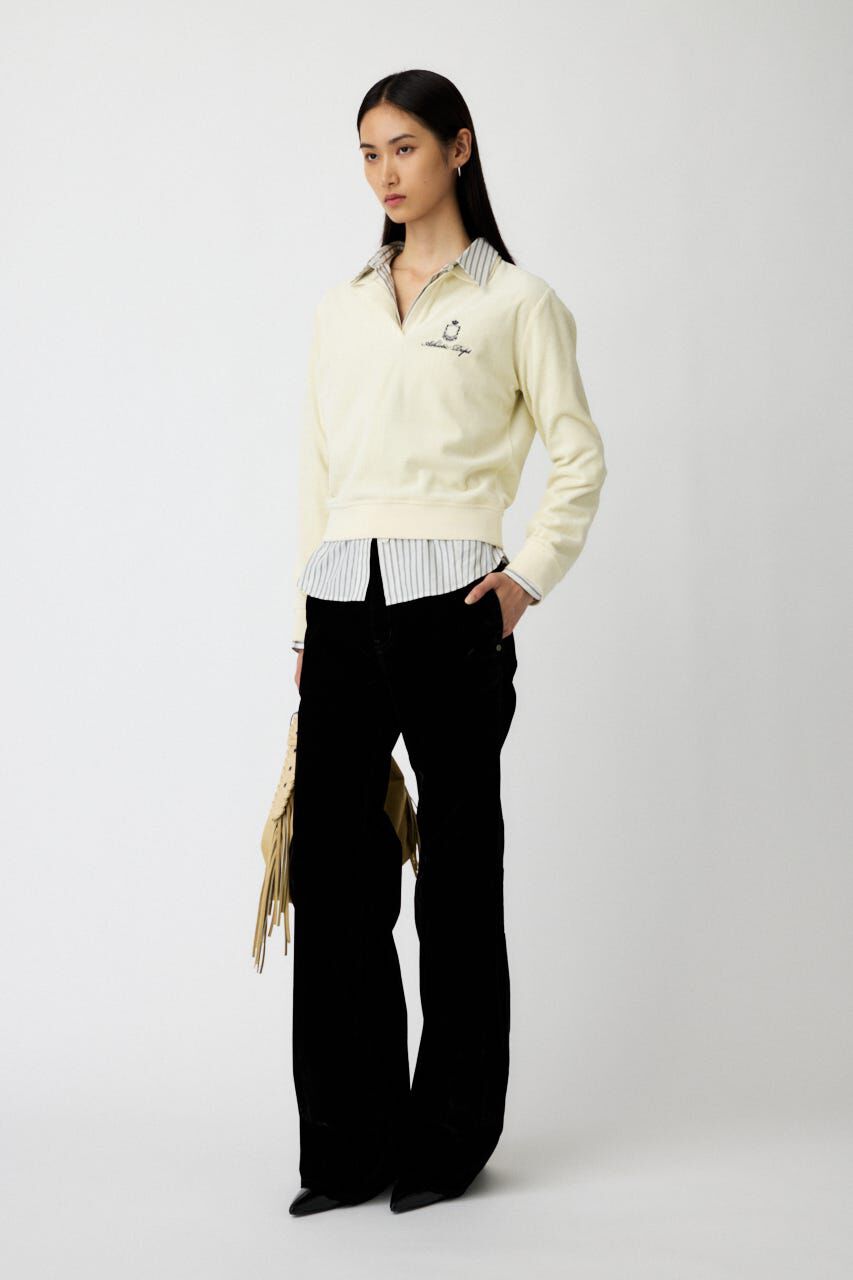 MOUSSY「VELOUR POLO ロングスリーブＴシャツ」|Tシャツ・カットソー|