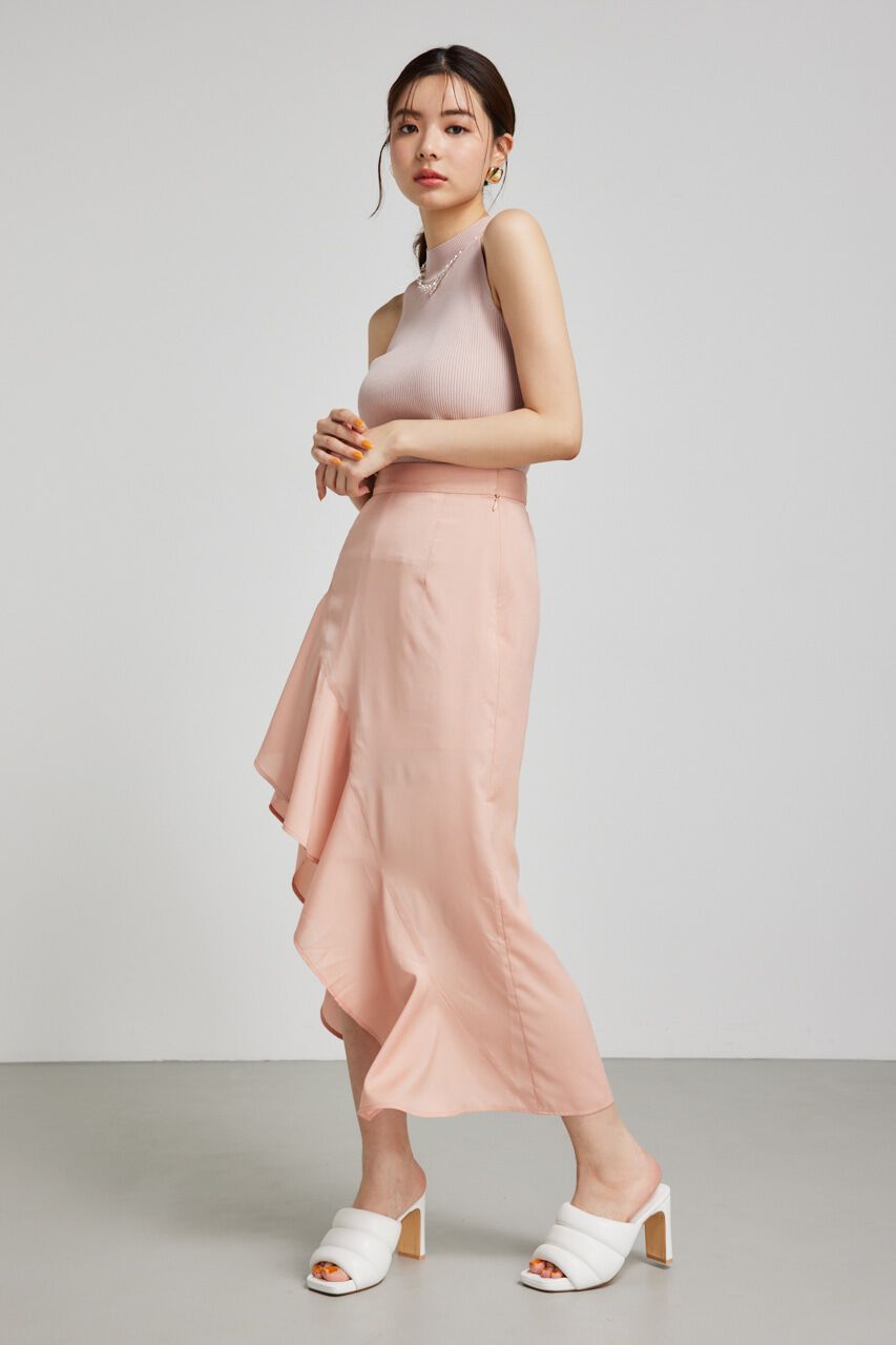 rienda「ラッフルフリルスリットジャストウエストスコショートパンツ」|スカート|