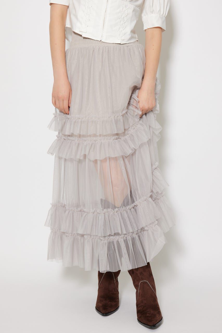 rienda「シアーチュールシャーリングハイウエストスカート」|スカート|