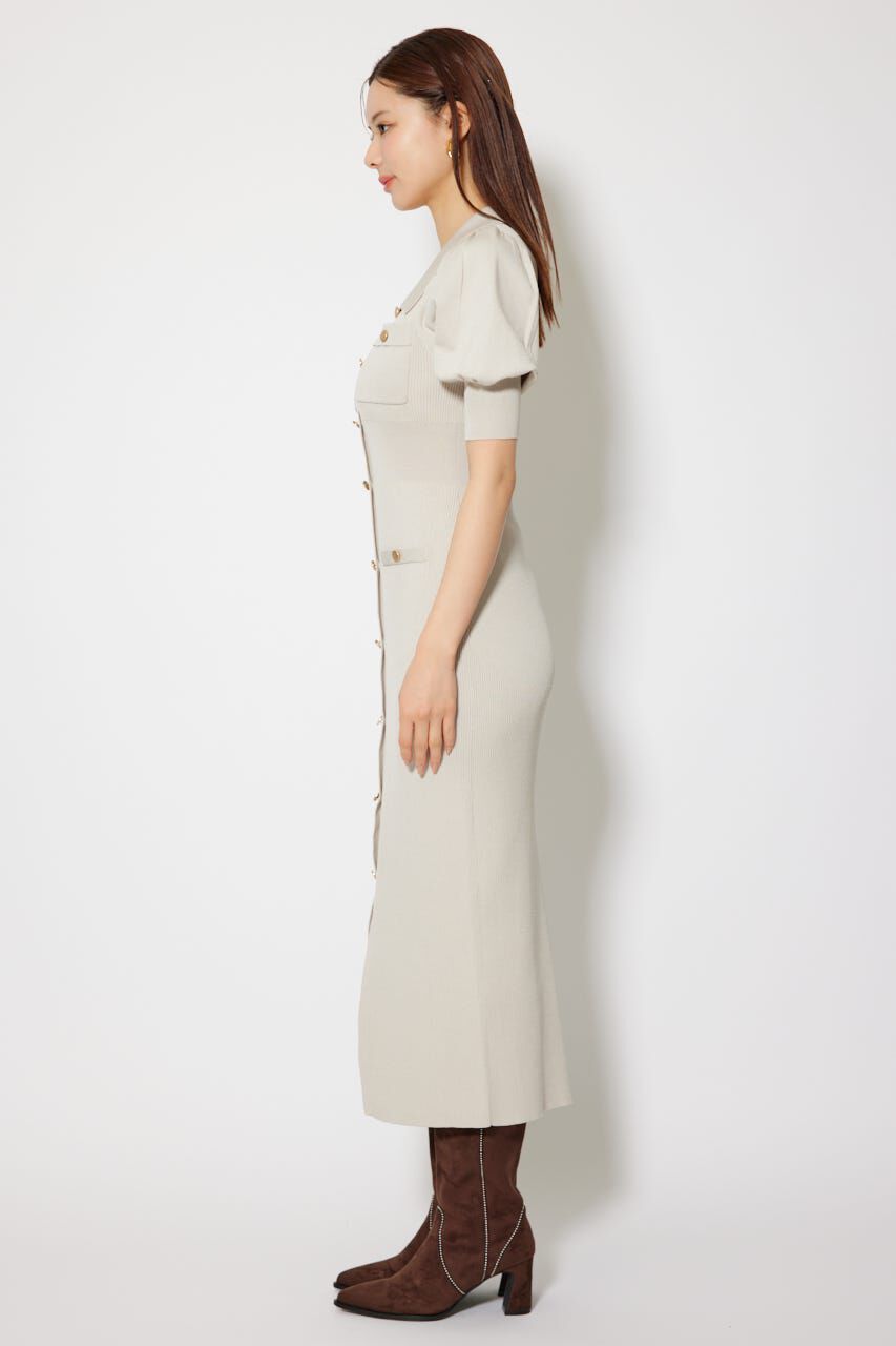 rienda「パフスリーブニットタイトワンピース」|ワンピース|