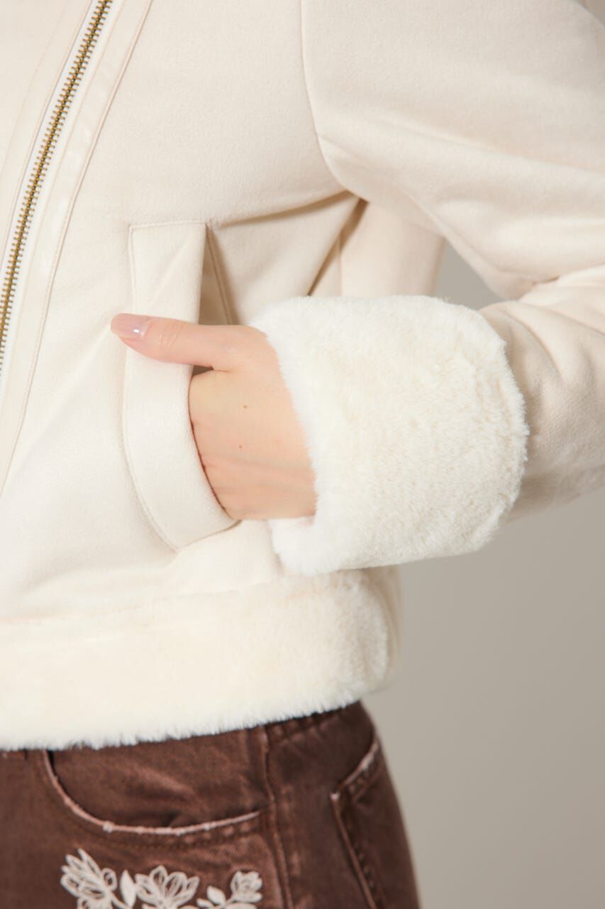 rienda「25AWフェイクスエードムートンライダースジャケット」|その他|