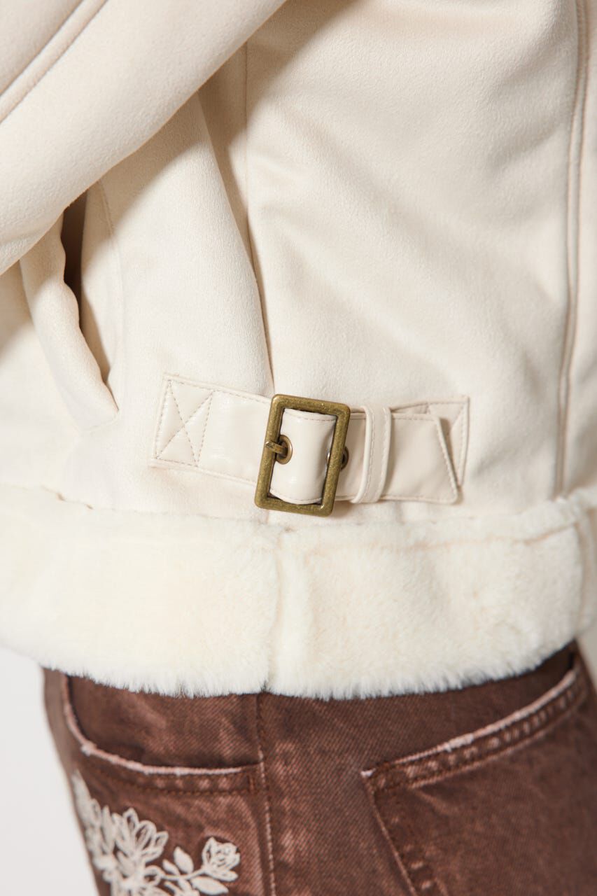 rienda「25AWフェイクスエードムートンライダースジャケット」|その他|