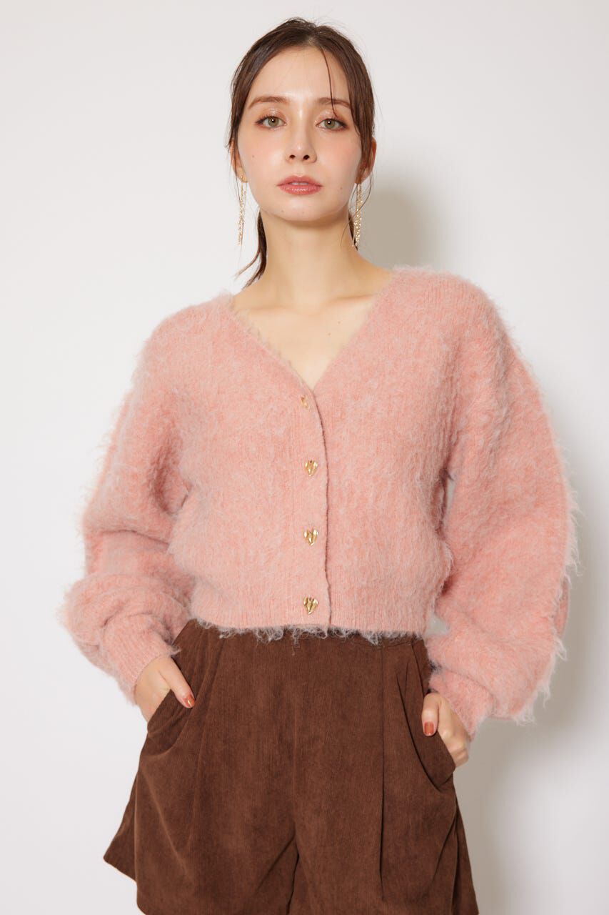 rienda「W faceシャギーニットカーディガン」|カーディガン|