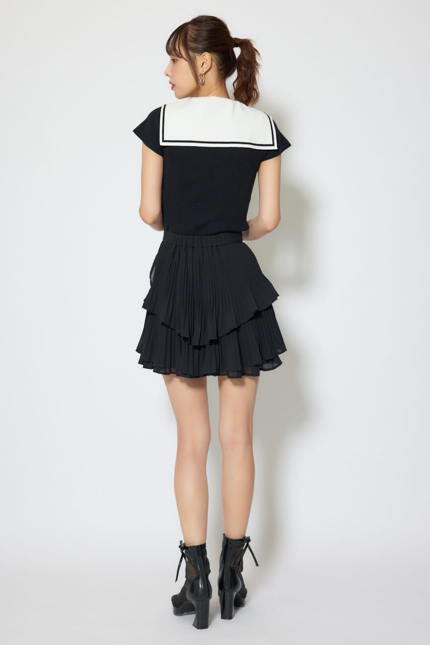 rienda「セーラーカラーデザインニットトップス」|ニット・セーター|