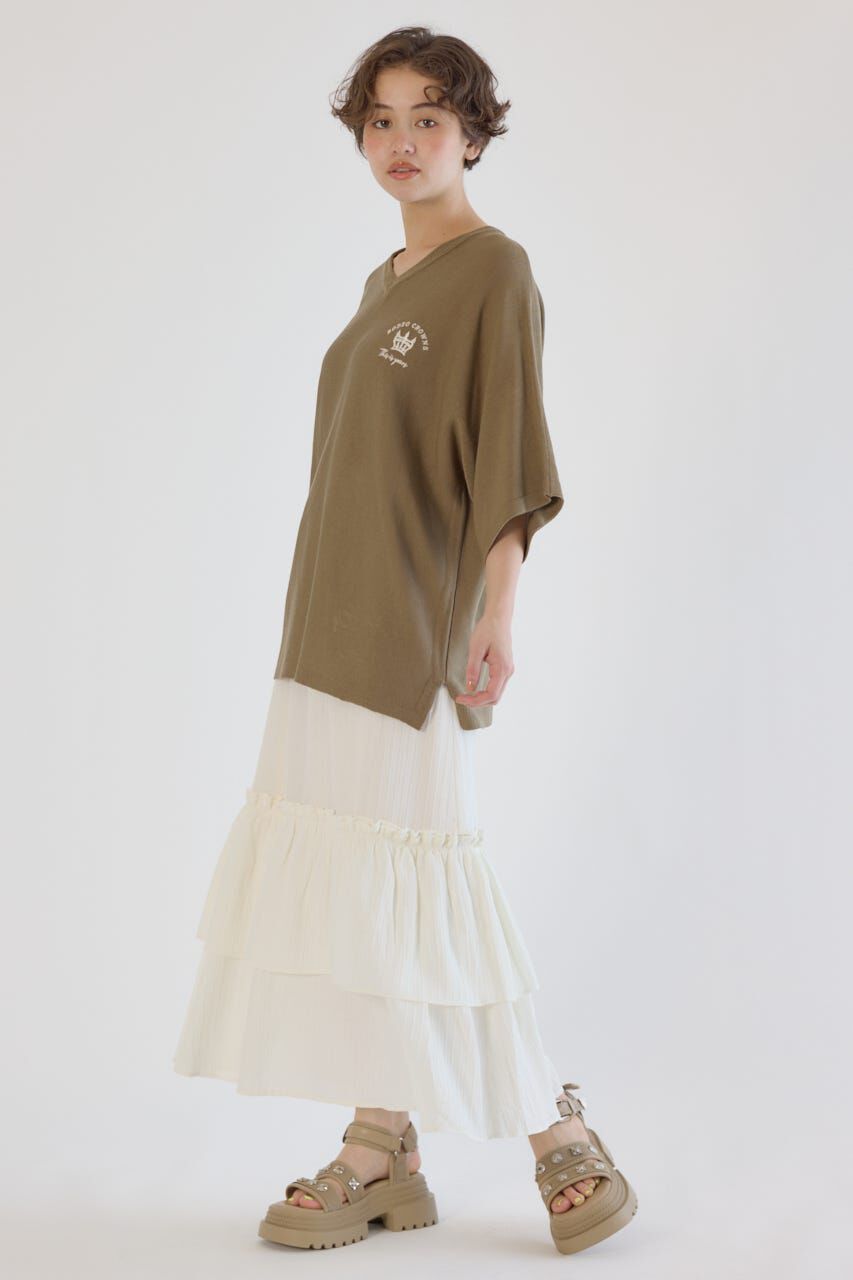 RODEO CROWNS「BIG LOGO5分袖ニットトップス」|ニット・セーター|