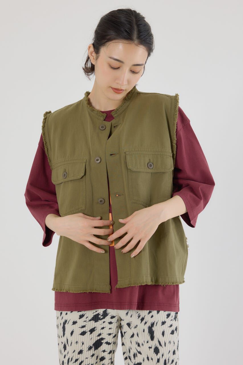 RODEO CROWNS「バックフリルベスト」|ダウンベスト・ベスト|