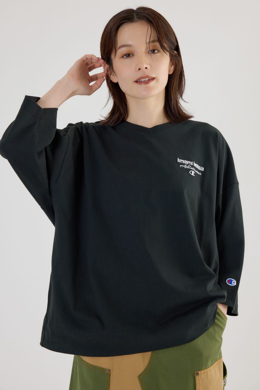 RODEO CROWNS「Champion Vネック7分袖トップス」|パーカー|