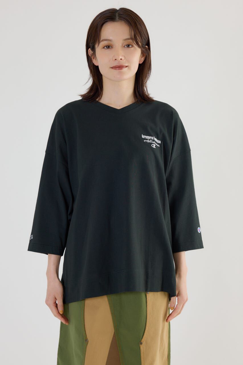 RODEO CROWNS「Champion Vネック7分袖トップス」|パーカー|