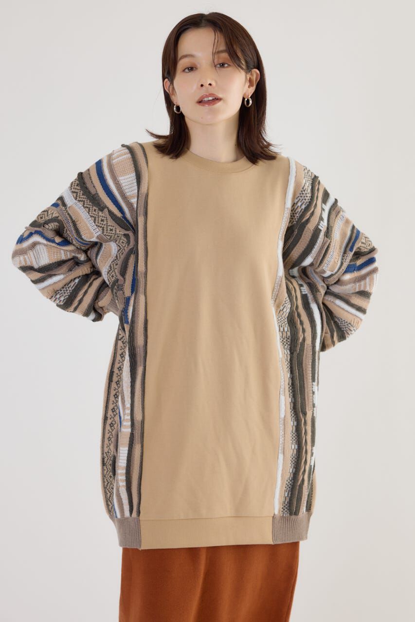 RODEO CROWNS「3D マルチカラーニットドッキングチュニック」|ニット・セーター|