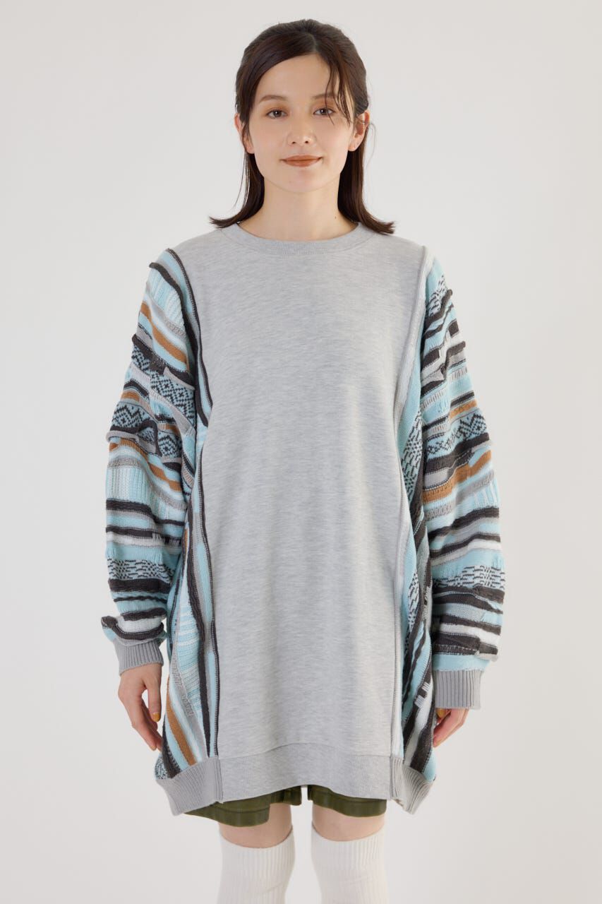 RODEO CROWNS「3D マルチカラーニットドッキングチュニック」|ニット・セーター|