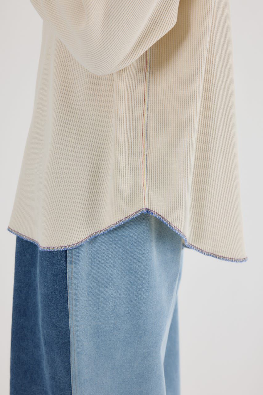 RODEO CROWNS「ピグメントワッフルトップス」|Tシャツ・カットソー|