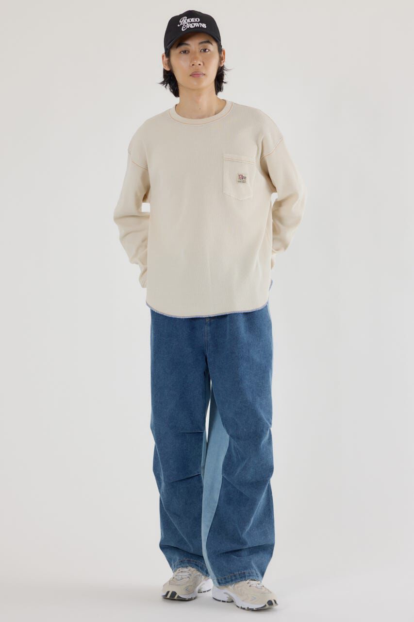 RODEO CROWNS「ピグメントワッフルトップス」|Tシャツ・カットソー|