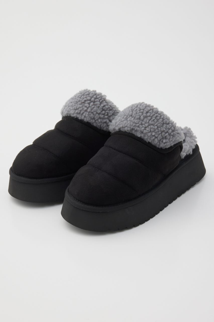 RODEO CROWNS「スリッポンボアシューズ」|スリッポン|柄BLK5