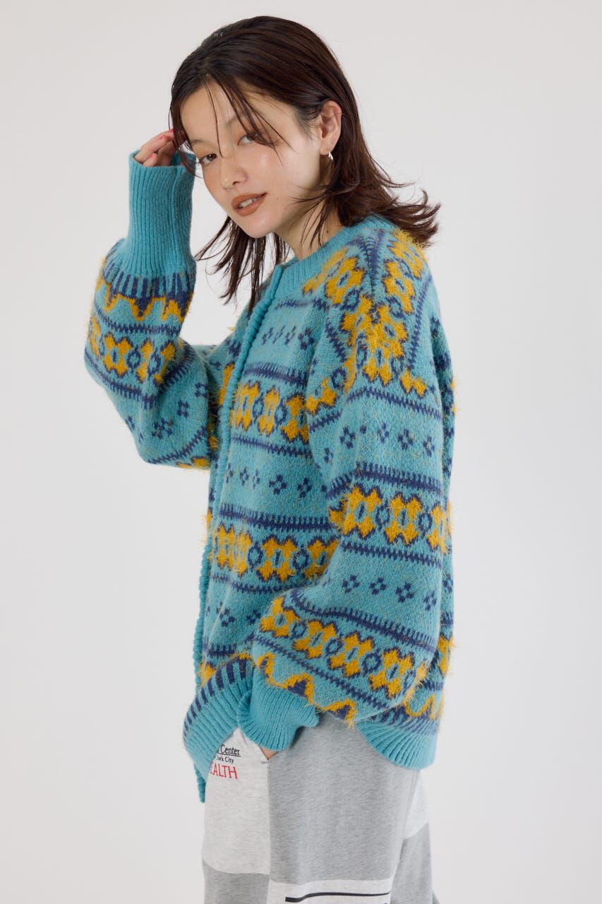 RODEO CROWNS「NEON NORDICニットカーディガン」|カーディガン|