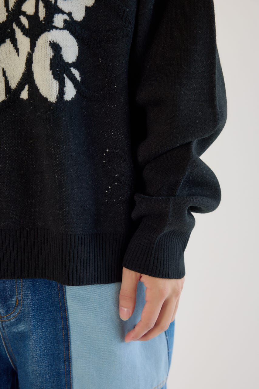 RODEO CROWNS「レタリングフラワーパイルニット」|ニット・セーター|