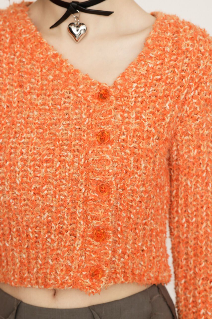 SLY「TAPE YARN SLANT NECK カーディガン」|ニット・セーター|