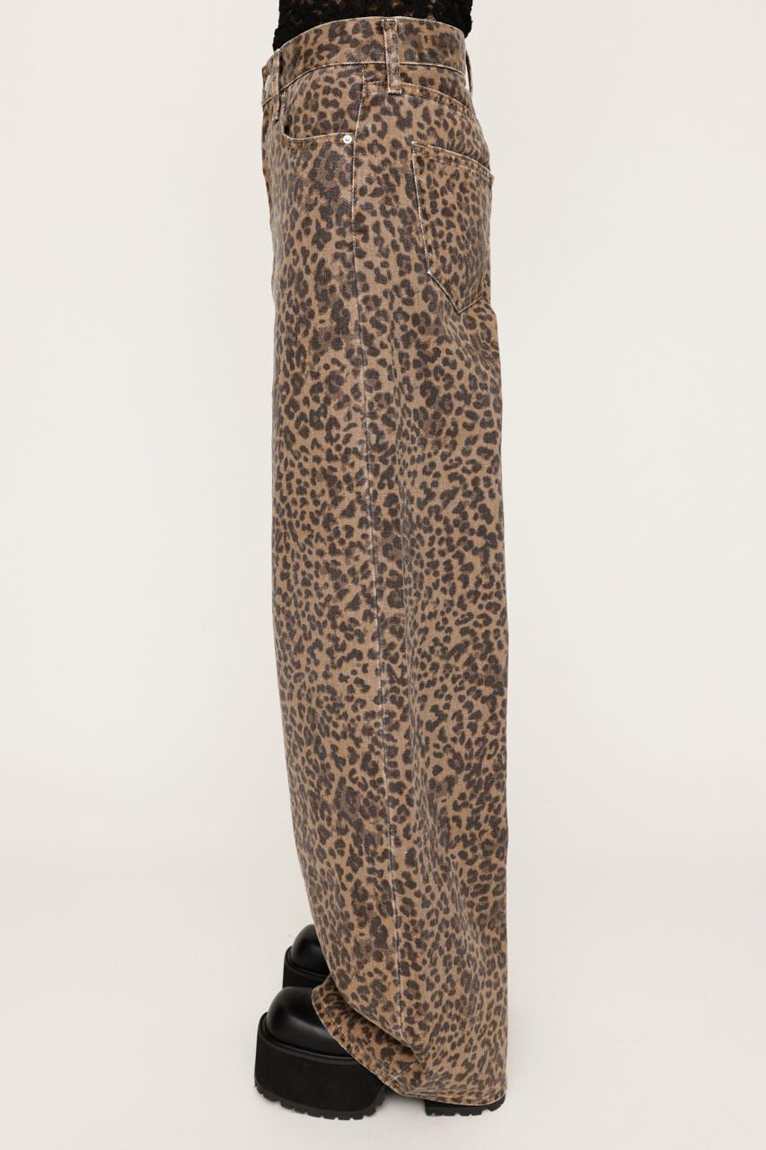 SLY「LEOPARD WIDE LEG PT-D」|デニム|