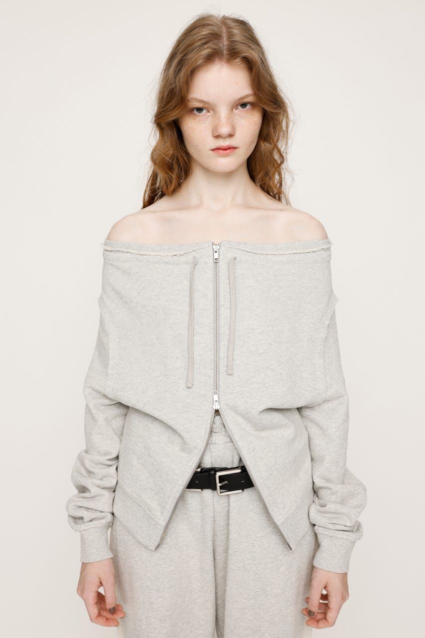SLY「OFF SHOULDER SWEAT トップス」|パーカー|