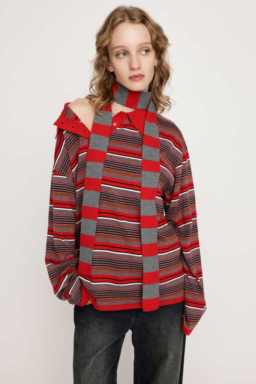 SLY「HG KNIT ASYMMETRY トップス」|ニット・セーター|