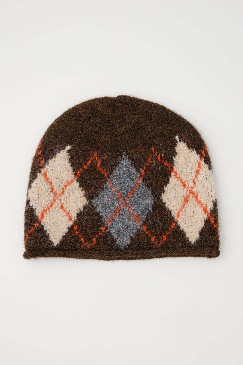 SLY「ARGYLE JQ KNIT BEANIE」|その他|M/BRN7