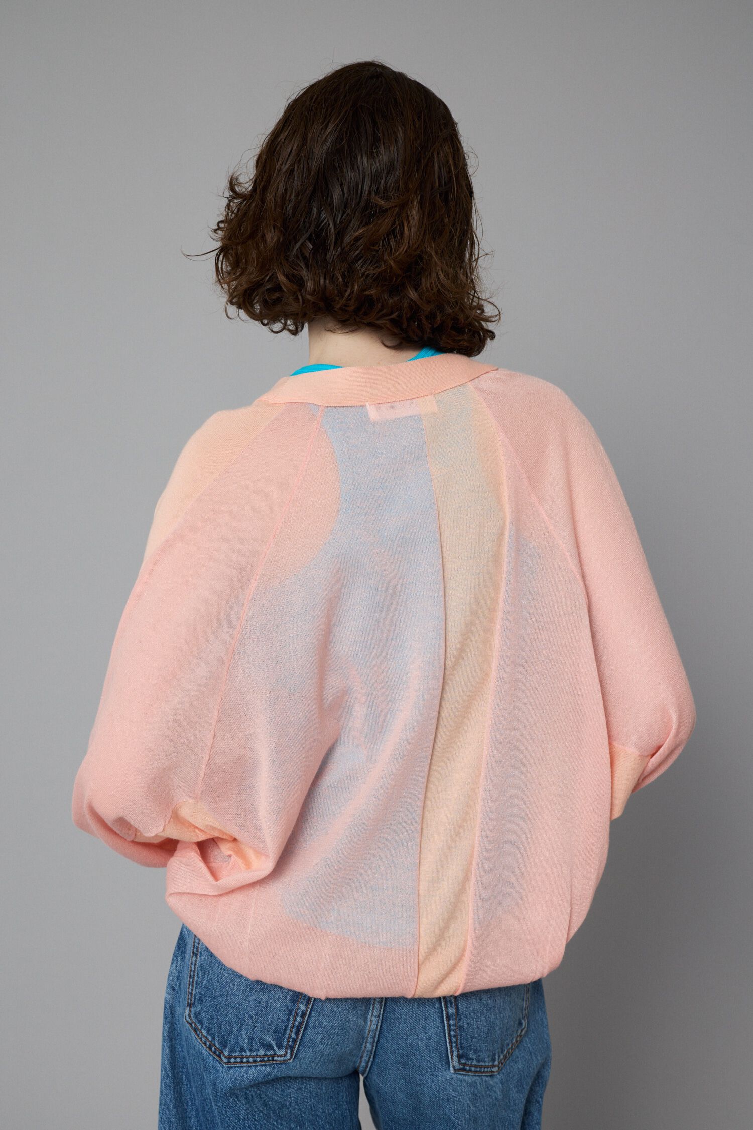 HeRIN.CYE「Color block sheer cardigan」|カーディガン|