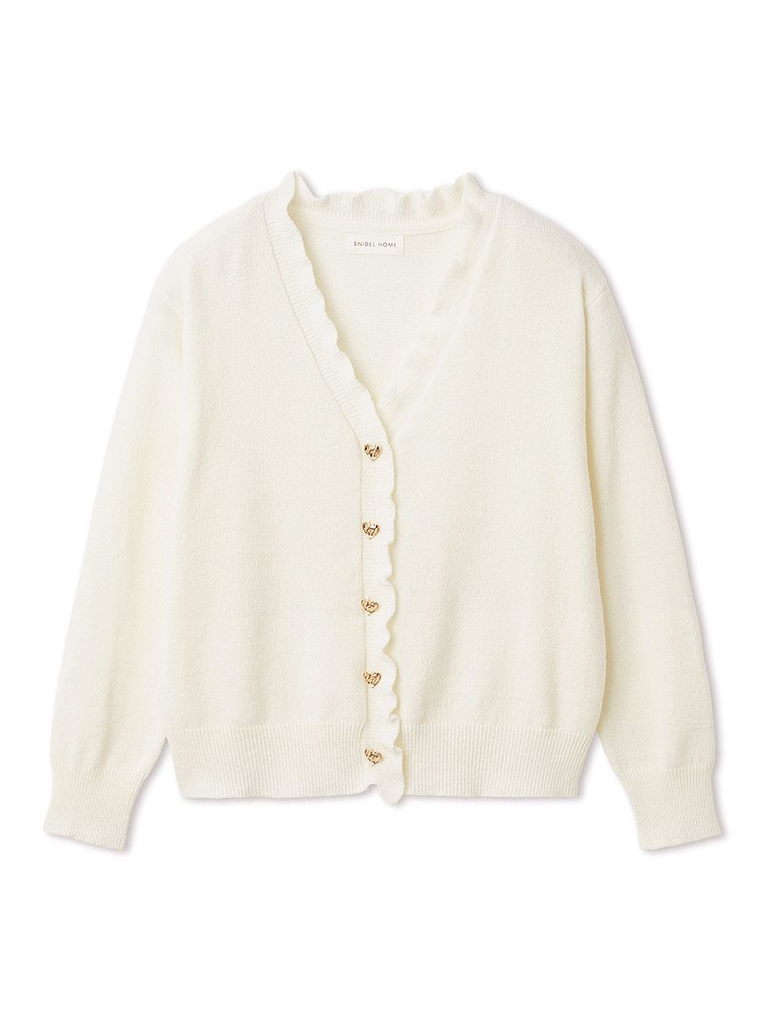SNIDEL HOME「ハート釦フリルカーディガン」|ルームウェア|