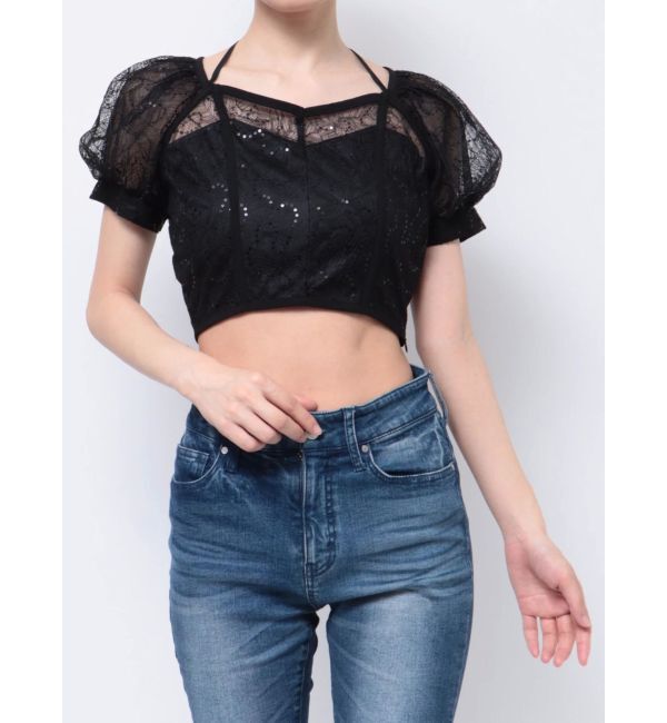 RESEXXY「スパンコールレースブラウス」|シャツ・ブラウス|