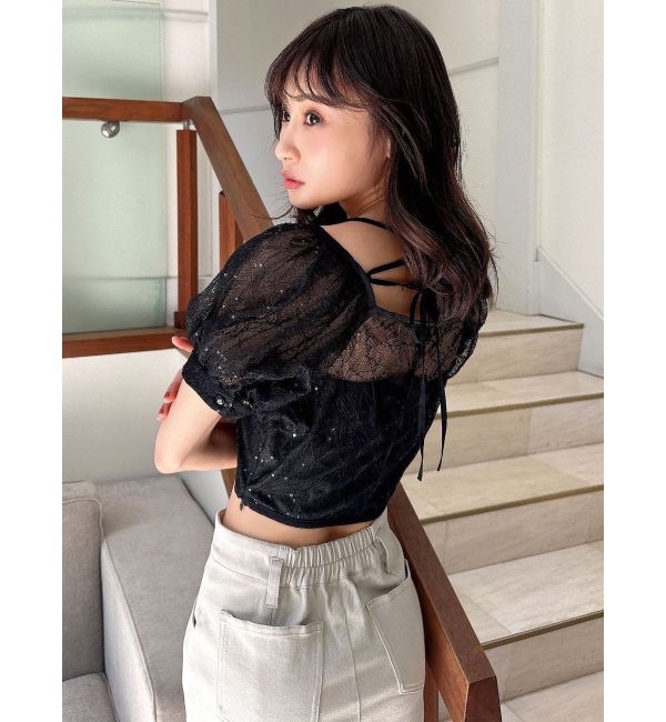 RESEXXY「スパンコールレースブラウス」|シャツ・ブラウス|