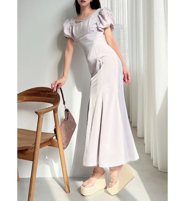 RESEXXY「バブルスリーブマーメイドワンピース」|ワンピース|ピンク