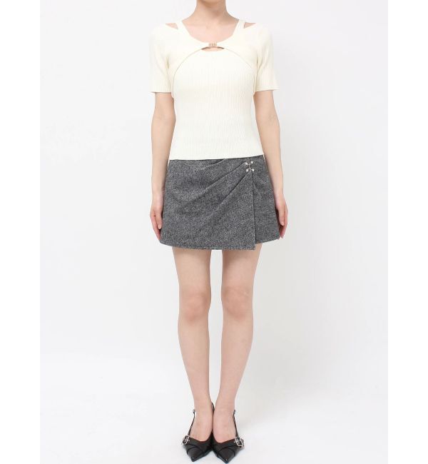 RESEXXY「GOLDパーツリブニットトップス」|ニット・セーター|