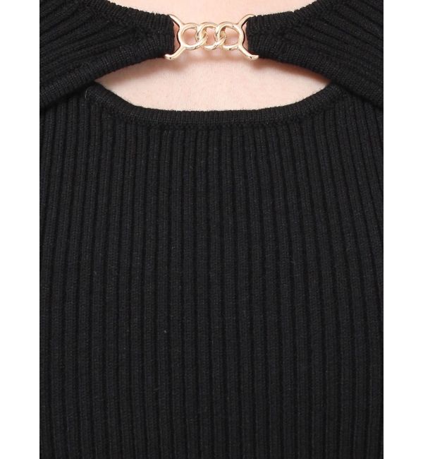 RESEXXY「GOLDパーツリブニットトップス」|ニット・セーター|