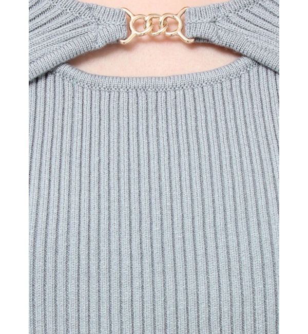 RESEXXY「GOLDパーツリブニットトップス」|ニット・セーター|