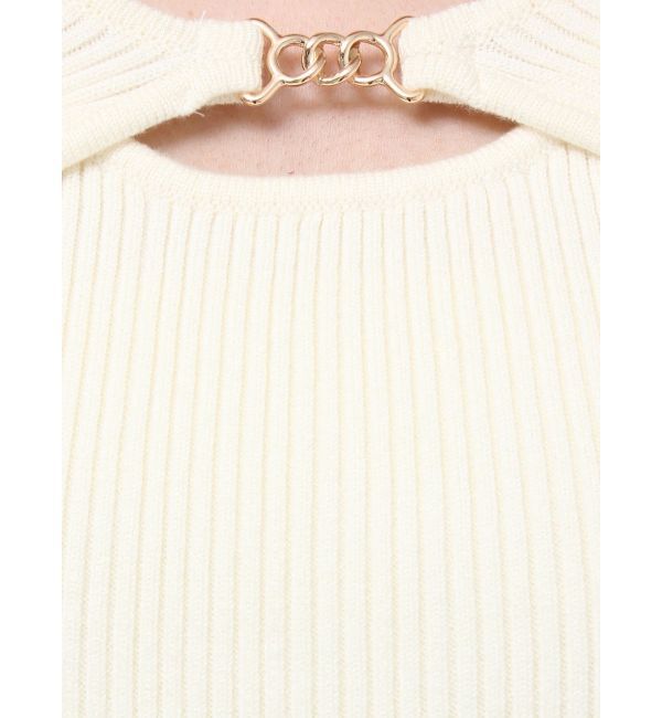 RESEXXY「GOLDパーツリブニットトップス」|ニット・セーター|