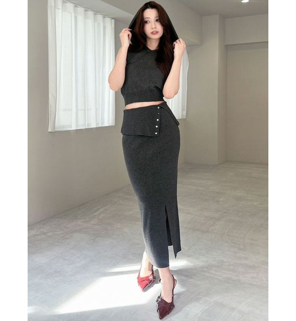 RESEXXY「ウエストデザインタイトニットスカート【セットアップ着用可能】」|スカート|