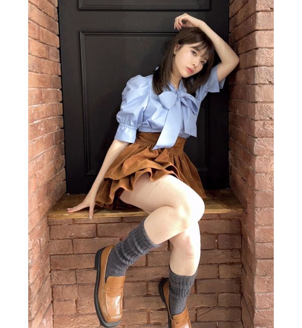 dazzlin「ペプラムタックボウタイブラウス」|シャツ・ブラウス|