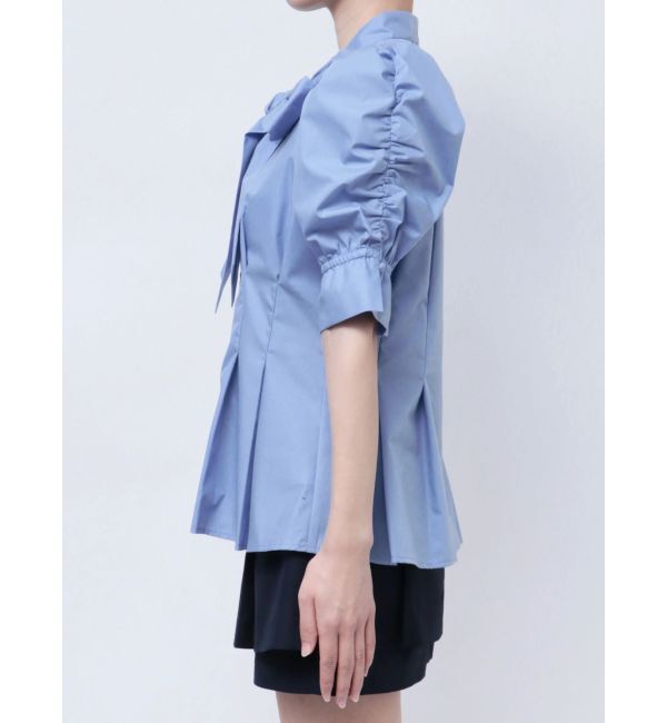 dazzlin「ペプラムタックボウタイブラウス」|シャツ・ブラウス|