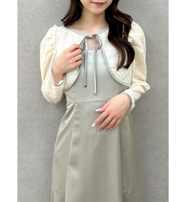 dazzlin「【藤井サチコラボ】ボレロSETサテンキャミドレス」|ワンピース|