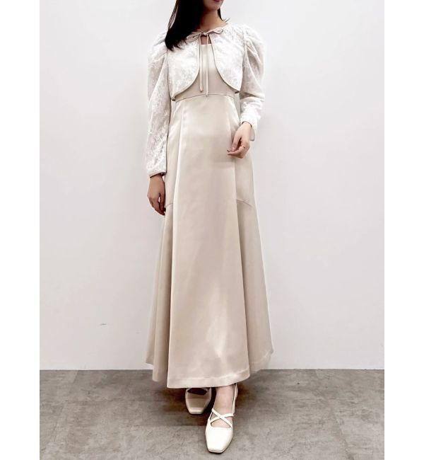 dazzlin「【藤井サチコラボ】ボレロSETサテンキャミドレス」|ワンピース|