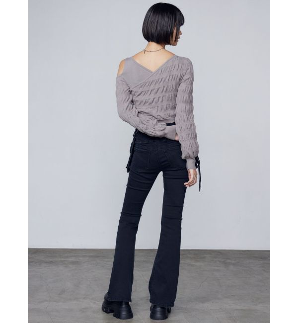 EMODA「アシンメトリークロスニット」|ニット・セーター|