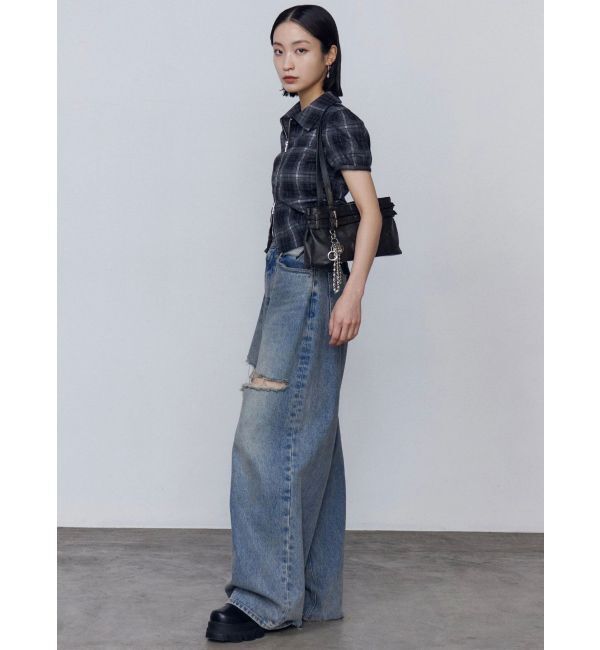 EMODA「ストリングリボンジップシャツトップ」|Tシャツ・カットソー|