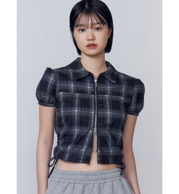 EMODA「ストリングリボンジップシャツトップ」|Tシャツ・カットソー|