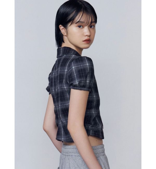 EMODA「ストリングリボンジップシャツトップ」|Tシャツ・カットソー|