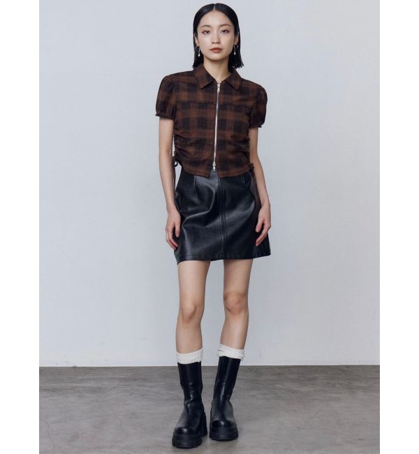 EMODA「ストリングリボンジップシャツトップ」|Tシャツ・カットソー|