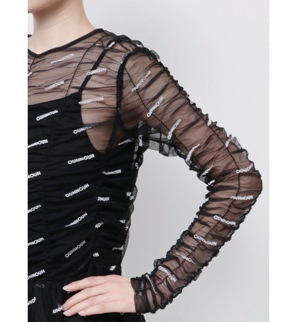 MERCURYDUO「【OUNNOUN】ロゴチュールワンピース」|ワンピース|