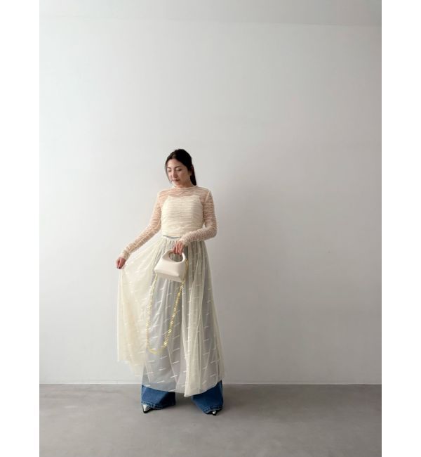 MERCURYDUO「【OUNNOUN】ロゴチュールワンピース」|ワンピース|