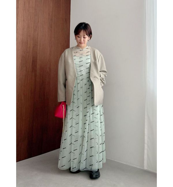 MERCURYDUO「【OUNNOUN】ロゴチュールワンピース」|ワンピース|